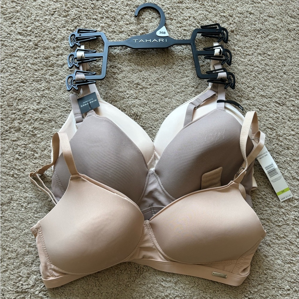 Tahari 36B bras. Set of 3.